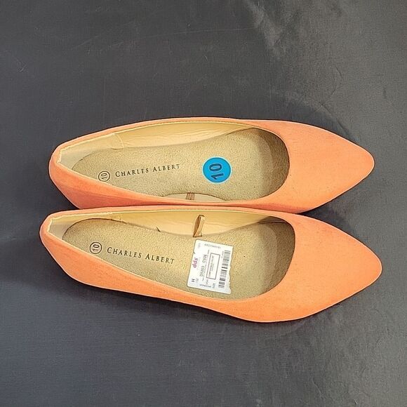 BRAND NEW CHARLES ALBERT SUEDE POINTED TOE SLIP-ON WOMEN"S FLAT SHOE - Picture 5 of 13